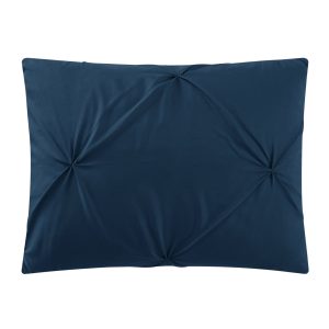 Sharper Image 9-Piece Navy Down Alternative Pintuck Bed-in-a-Bag Set, Full