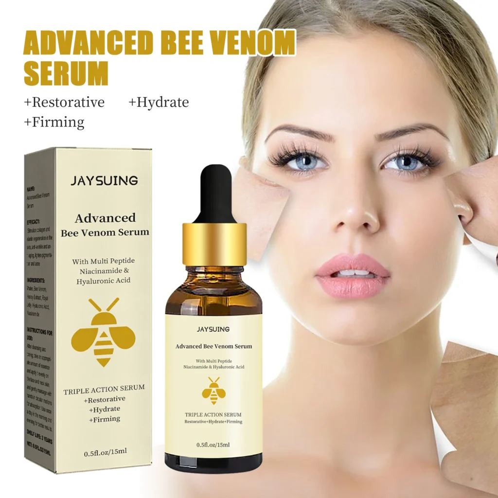 15ml Jaysuing Bee Venom Essence Fix Dullness Reduce Skin Wrinkles Anti-Aging Natural Moisturize Firm Brighten Facial Essence