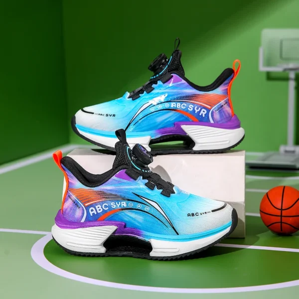 Kids Sneakers Mesh Breathable Summer Flat Cushioning Training Basketball Shoes Trendy 2025 New Childrens Sports Shoes for Boy
