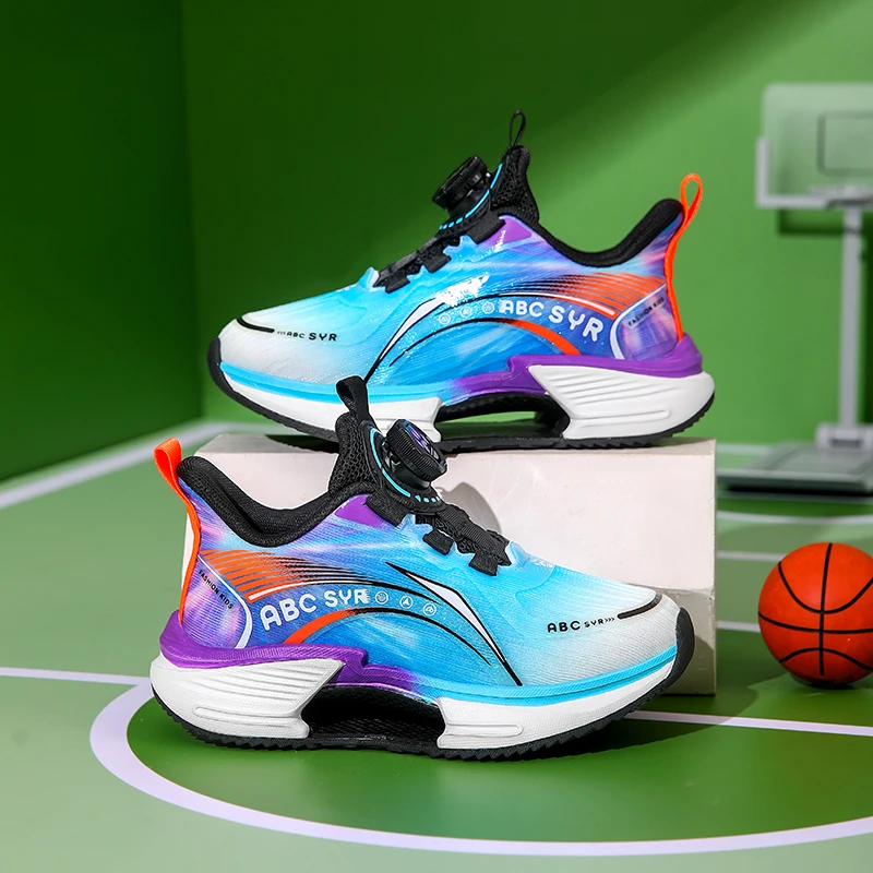 Kids Sneakers Mesh Breathable Summer Flat Cushioning Training Basketball Shoes Trendy 2025 New Childrens Sports Shoes for Boy