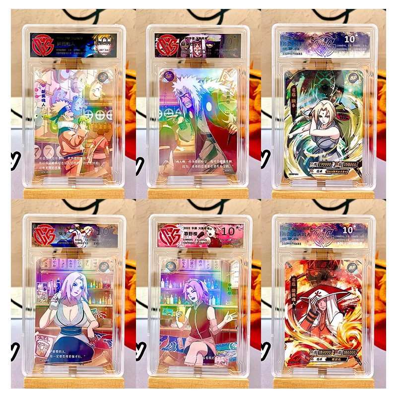 KAYOU Naruto Card SE BP CR SP NR PR Card DIY 10 Grade CCG Rating Card Kaksshi Sakura Jiraiya Rare Collection Card Kids Gift Toy
