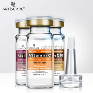 ARTISCARE Face Serum 3Pcs/Lot for Vitamin C & Coenzyme Q10 & Six Peptides Moisturizing Facial Essence Skin care Products