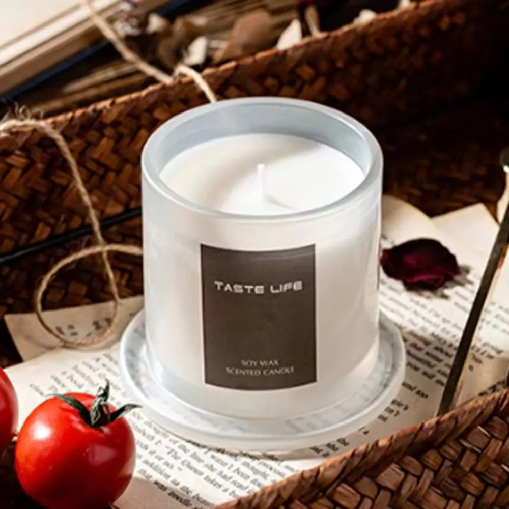 Livingandhome Soy Wax Scented Candle English Pear and Freesia/ Lychee and White Tea