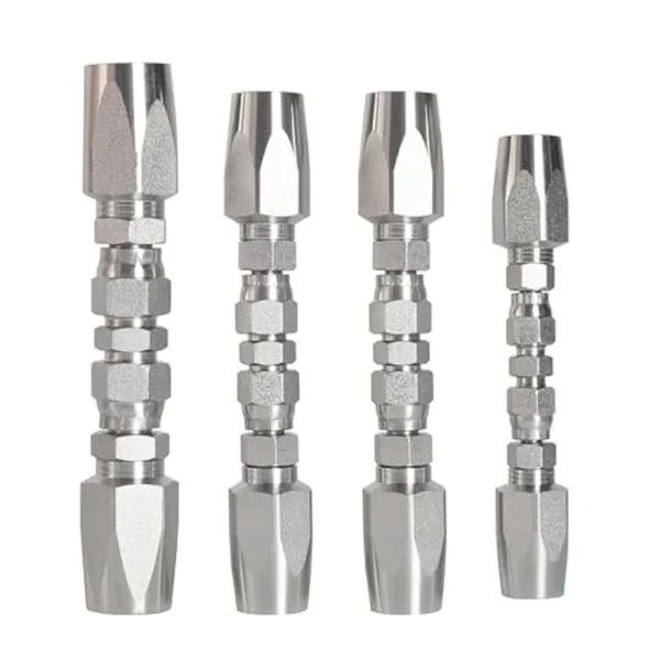 Top Deals 4PCS Reusable Hydraulic Hose Fittings Repair Kit,1/2In3/4In Hydraulic Hose Fittings,Hydraulic Hose Field Repair Kit