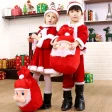 Baby Girs Boys Christmas Cosplay Santa Claus Costume For Kids Xmas Clothes Party Dress/Pants+Tops+Hat+Belt Child New Year Outfit